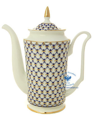 Кофейник форма Юлия рисунок Кобальтовая сетка